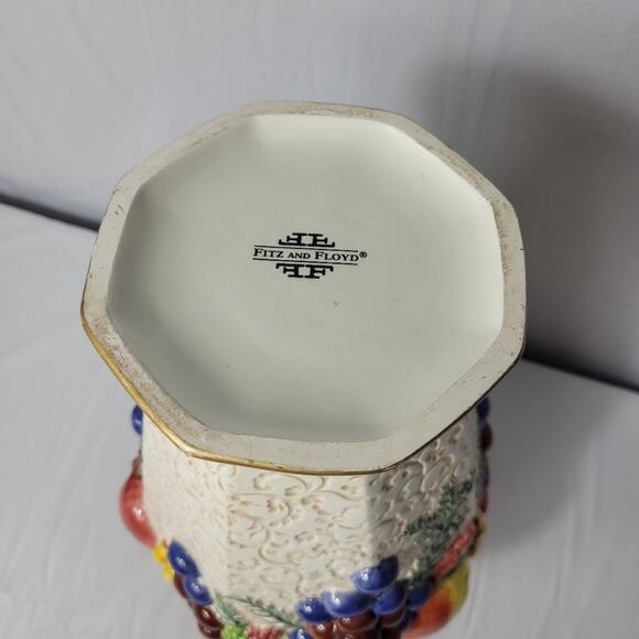 Fitz and Floyd Vintage Vase Venezia Fruit Harvest - Picture 5 of 5